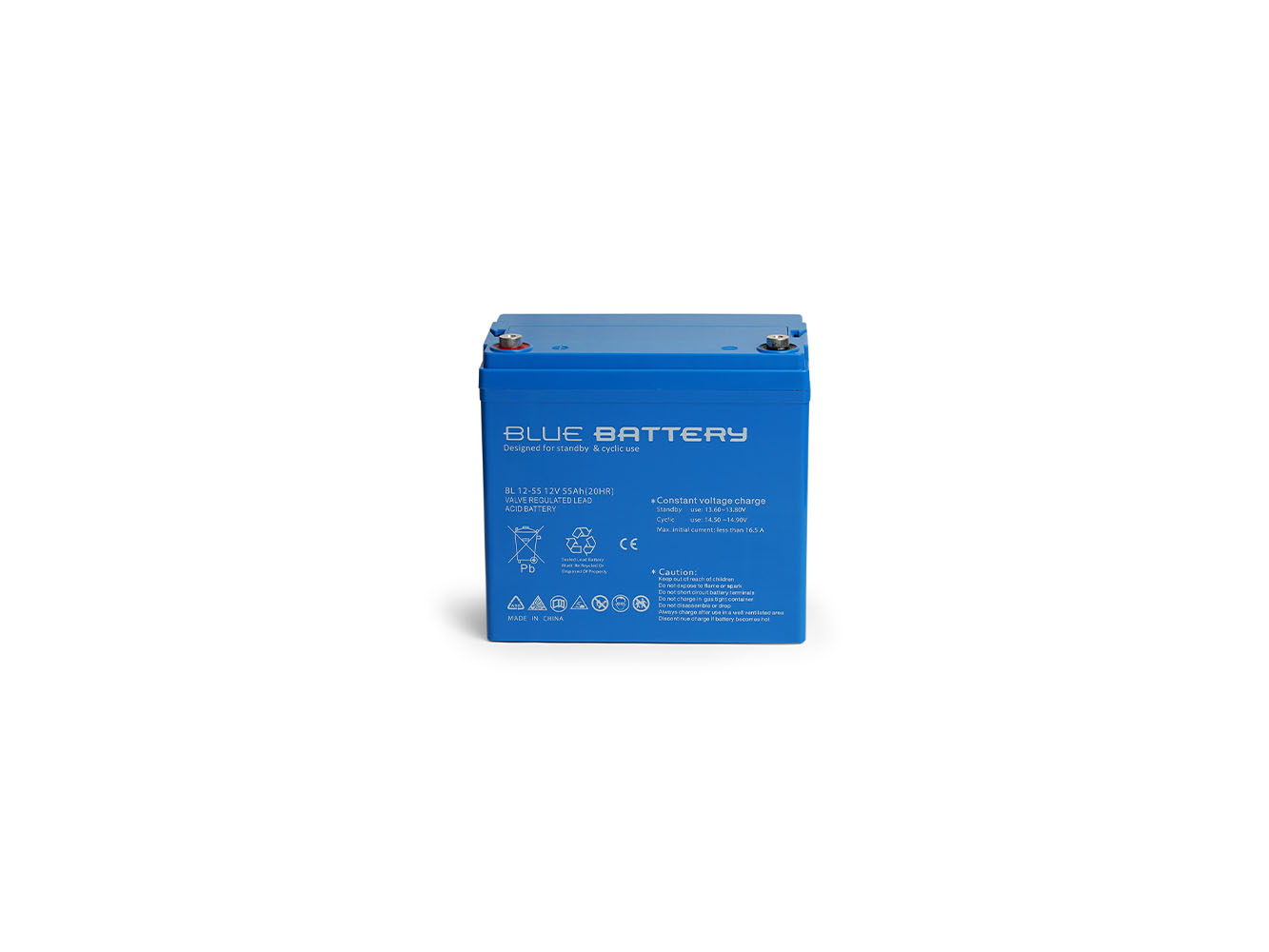 Blue Battery 12 Volt 55 Ah Bakımsız Kuru Akü