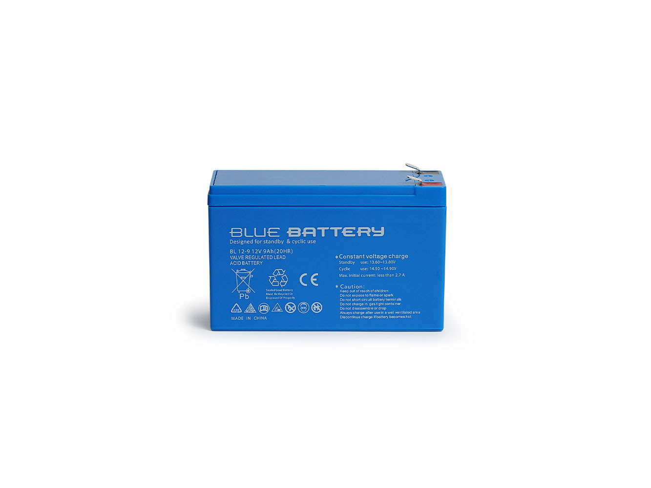 Blue Battery 12 Volt 9 Amper Bakımsız Kuru Akü